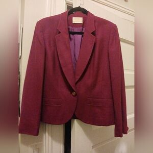 Pendleton Vintage Purple Wool Blazer Jacket Size 8
